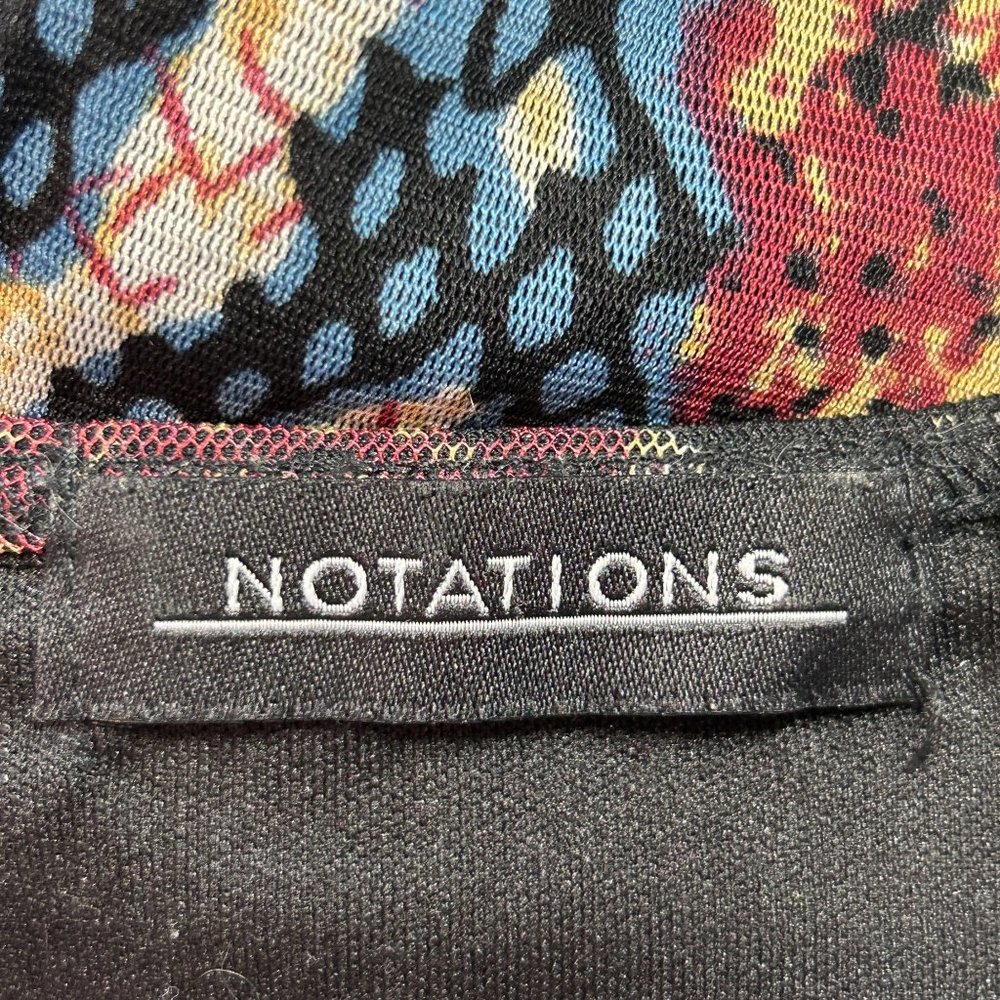 Notations Women's Pullover Multicolor Print Short… - image 3